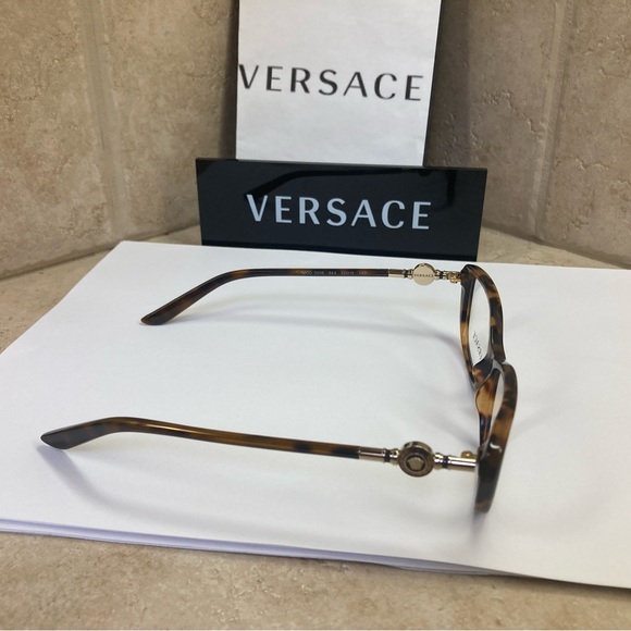 New Versace Tortoise Eyeglasses. Semi cat eye - Picture 7 of 12